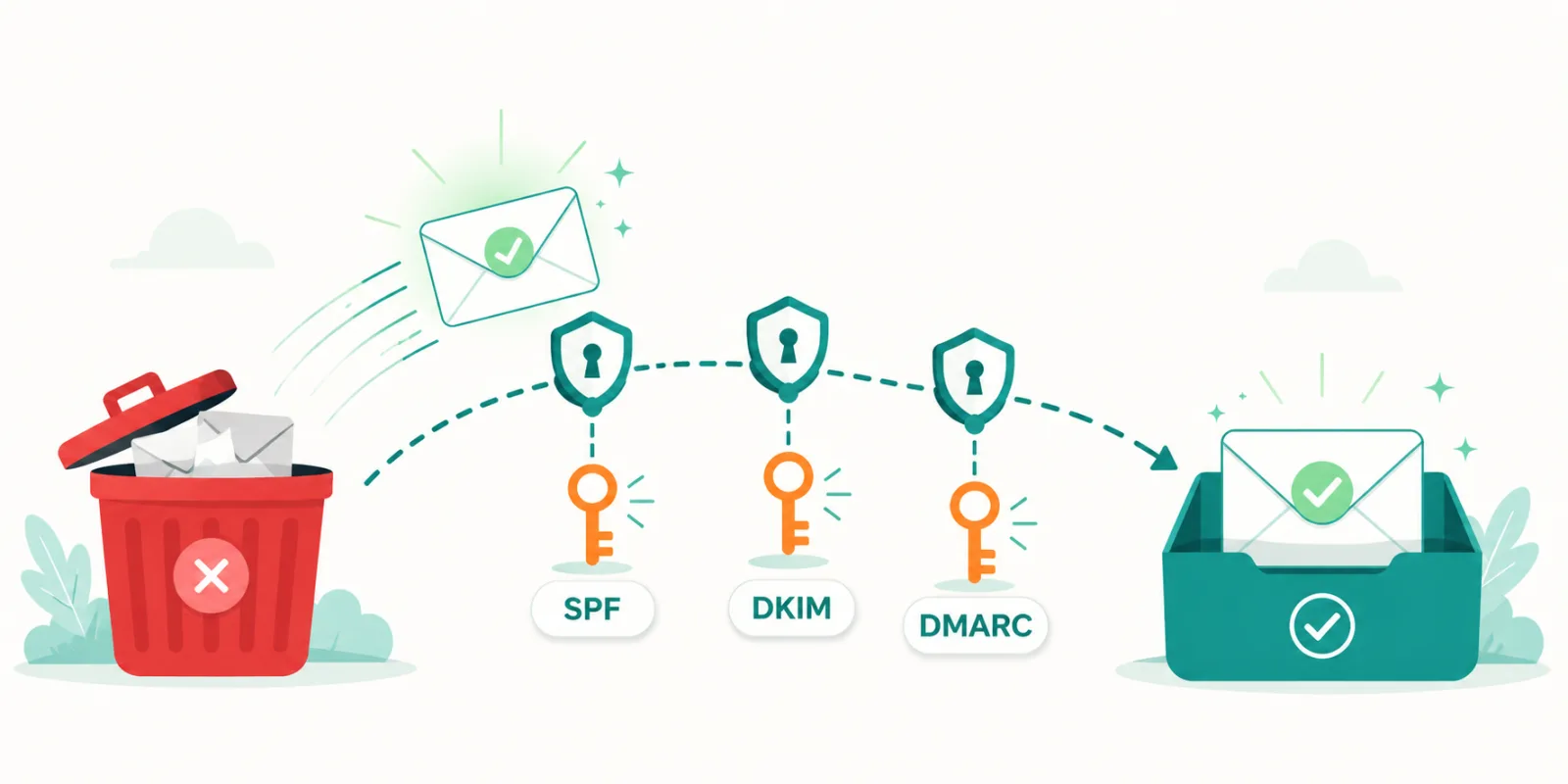 Email moving from a spam folder into the inbox after SPF, DKIM and DMARC are set up