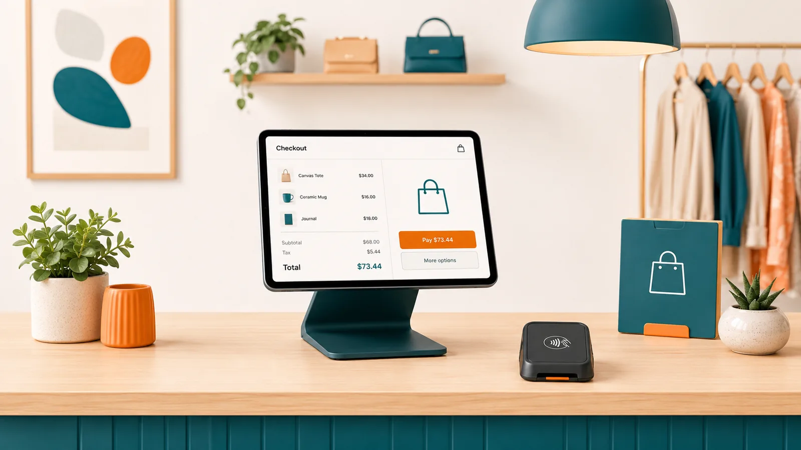 POS terminal on a counter